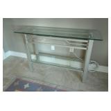 Glass & Iron Console Table