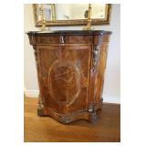 Vintage Marquetry Console Cabinet