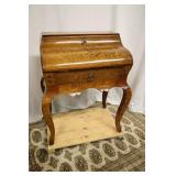 Antique Marquetry Secretary Desk