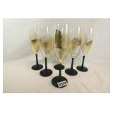 Gold Leaf Champagne Flutes