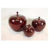 Wooden Apple Jars