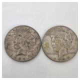 (2) 1934 PEACE DOLLAR (2) 1934 PEACE DOLLAR