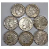 (8) 1922 PEACE DOLLAR (8) 1922 PEACE DOLLAR