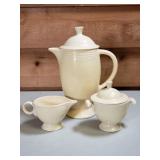 Fiesta Coffee Pot, Sugar, & Creamer Set - Ivory
