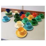 Fiesta Teacups & Saucers - 44 pieces