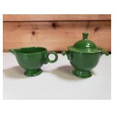 Fiesta Sugar & Creamer Set - Forest Green