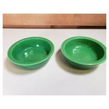 (2) Fiesta 5-1/2" Fruit Bowls - Medium Green