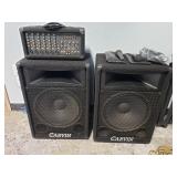 Carvin PA620 & 832 Speakers, Stands, Mics