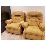 (2) Upholstered Rocker Recliners