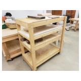 Homemade Work Table on castors