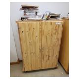 Homemade Wood Cabinet - Books