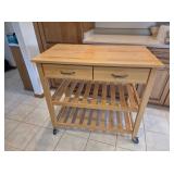 Rolling Kitchen Island - 22x38x36"H