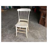 Antique white chair for the garden