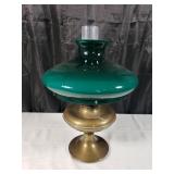 Naugatuck Oil Lamp - Green Shade - 17"H