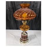 Lamp - Amber shade - 22"H