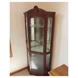 Corner Curio Cabinet with light - 76"H