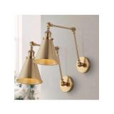 Rover Brass Gold Classic Glam Arm Wall Sconce