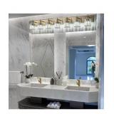 Orillia 7-Light Gold Bathroom Vanity Light Crystal