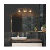 Modern Gold Bathroom Wall Vanity 3 Light Sconce