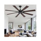 Moksiled Black Walnut Downrod Mount Ceiling Fan