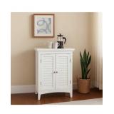 Glancy Freestanding Two-Door Storage Cabinet White