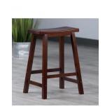 Satori Saddle Seat Walnut Counter Stool 24'