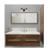 Empire 2-Light Old Bronze Vanity Light Glass Shade