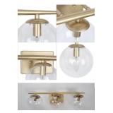 Modern Gold Bathroom Wall Vanity 3 Light Sconce