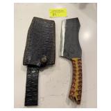 Artisan Forged Steel Chef Cleaver Knife w/ Sheath