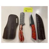 Artisan Forged Steel Cutlery Knife w/ Sheath (2)