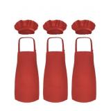 Novelty Place Kid's Apron with Chef Hat Red 3