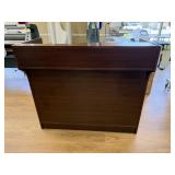 Dark Cherry Wood-Grain Retail Checkout Counter 48'