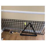Triangle Gridwall Retail Display Rack w/ Rolling