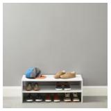 White Stackable Wood  Cube Storage Organizer 31'