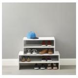 White Stackable Wood  Cube Storage Organizer 31'