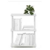 Turn-N-Tube White 3-Shelf Etagere Bookcase Display