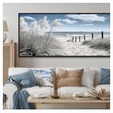 Seascape Coastal Beach Canvas Wall Art 60'