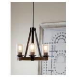 Barrington 3-Light Farmhouse Chandelier Anvil Iron
