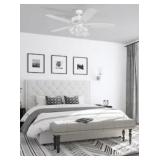 Notus 52' White Ceiling Fan w/ Pull Chain