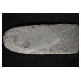 4 15/16' Slate Celt Found in Vermillion Co. Illino