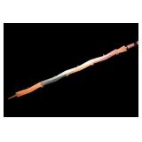 Tacked 29' Wood Pipe Stem with 3' Catlinite T Pipe