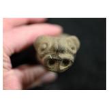 Jaguar Effigy Pottery Vessels 3 3/8' Section Pre-C