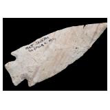 3 3/4' Delhi Arrowhead Found in Audrain Co. Missou