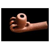 6' Catlinite Claw Pipe Modern Made.