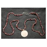 1900 Trade Dollar Beaded Necklace 'Re-Strike'.