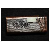 2 7/8' Bronze Lighter/Switchblade Knife 1 7/8' bla