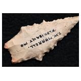 2 5/16' Kirk Serrated Arrowhead Found in St. Louis