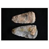 2 Colorful Clear Fork Gouges 3 15/16' Longest. Fou