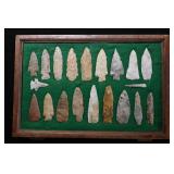 Frame of 20 Arrowheads Found in Central Missouri 4