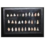 Frame of 31 Bird Points Found in Anderson Co. Kent